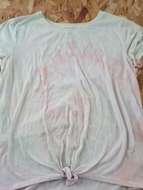 wonder nation White Tee with Faded Gray Logo Print